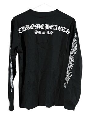 NWT Chrome Hearts Black Long Sleeve Tee Sz S